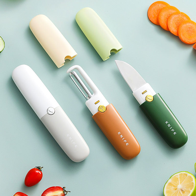 Portable Small 2 in 1 Fruit Knife & Peeler