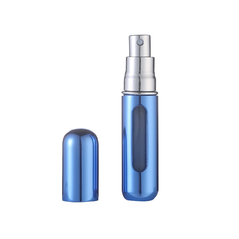 Premium Shiny Blue – 5ml Portable Mini Refillable Perfume Bottle – Travel Spray Atomizer Bottle