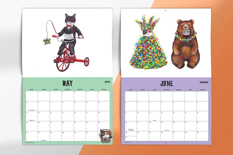 Scaredy Cats 2024 Monthly Calendar