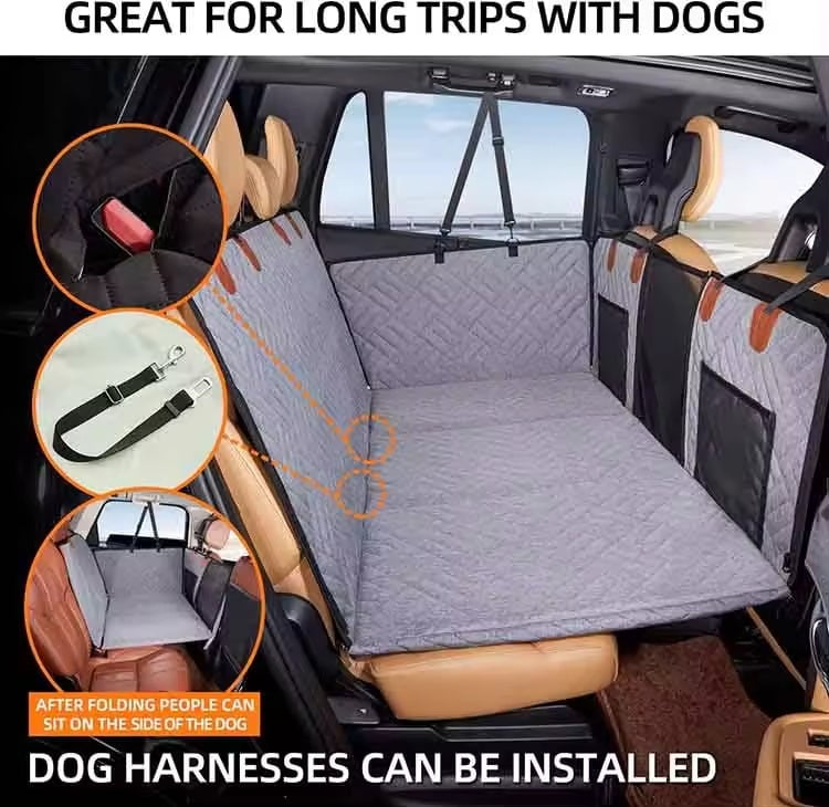 Solid Bottom – Waterproof Car Backseat Dog Mat