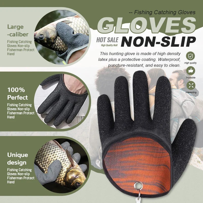 Spring Cleaning Big Sale 30% OFF - Fisherman Catching Fishing Non-Slip Protect Gloves