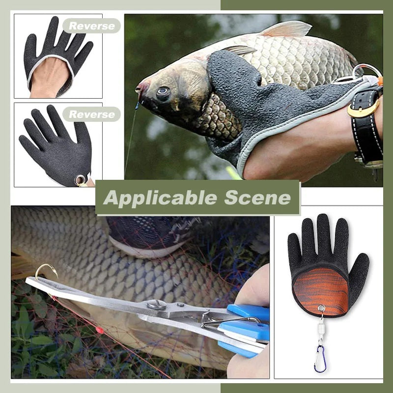 Spring Cleaning Big Sale 30% OFF 鈥 Fisherman Catching Fishing Non-Slip Protect Gloves