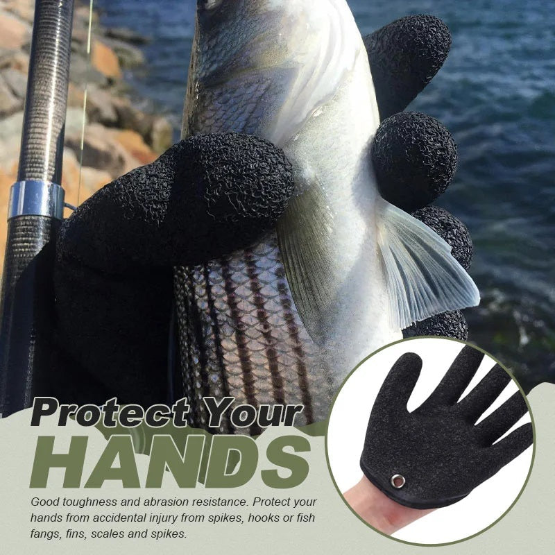 Spring Cleaning Big Sale 30% OFF 鈥 Fisherman Catching Fishing Non-Slip Protect Gloves