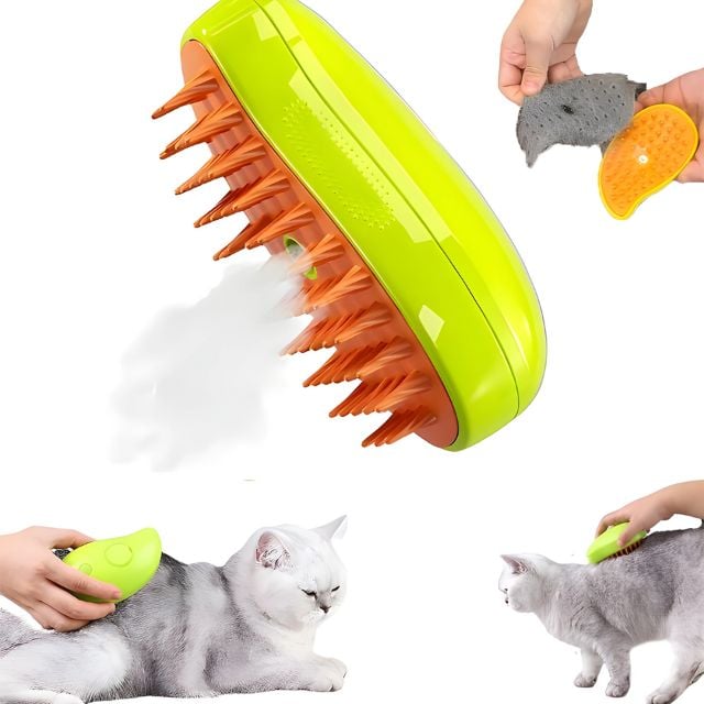 Steamy Cat Brush – No More Fur Everywhere