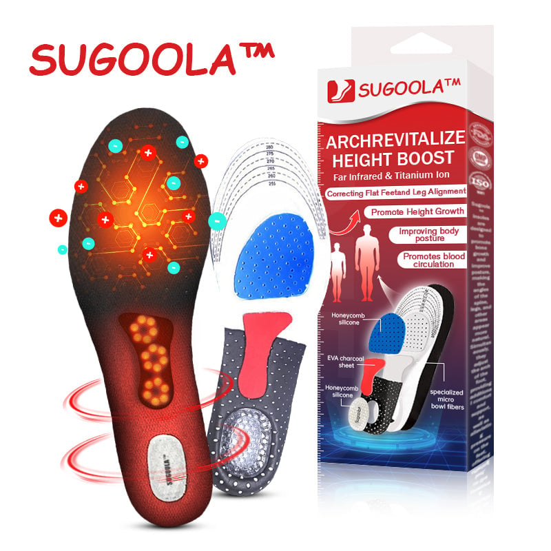 Sugoola Orthotic Arch Support Height Boost Insoles