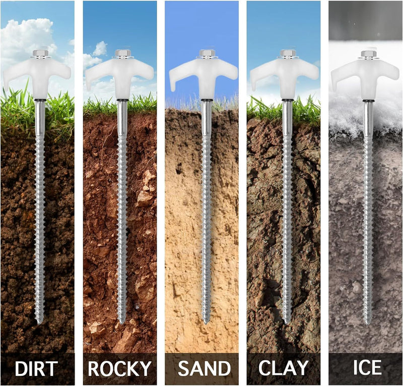 Tent Stakes – Ground Anchors Screw in