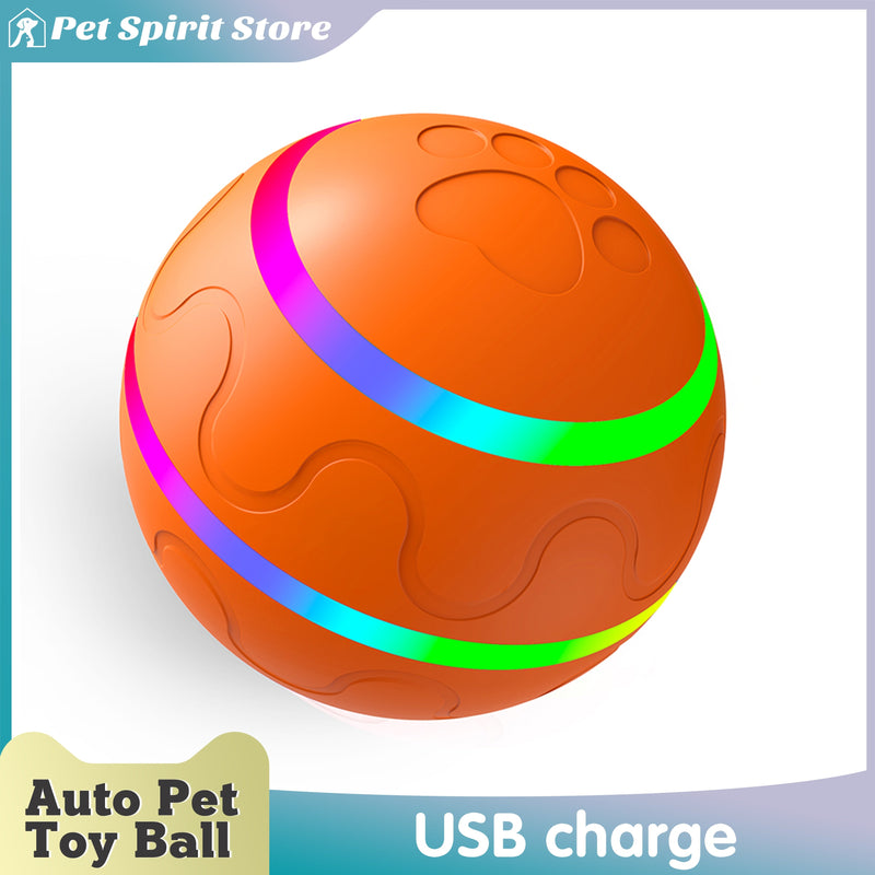 USB Rechargeable Smart Pet Toy Ball – Interactive Play for Dogs and Cats