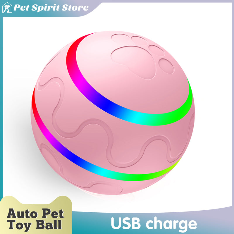 USB Rechargeable Smart Pet Toy Ball – Interactive Play for Dogs and Cats