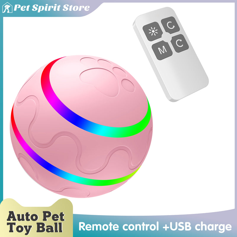 USB Rechargeable Smart Pet Toy Ball – Interactive Play for Dogs and Cats