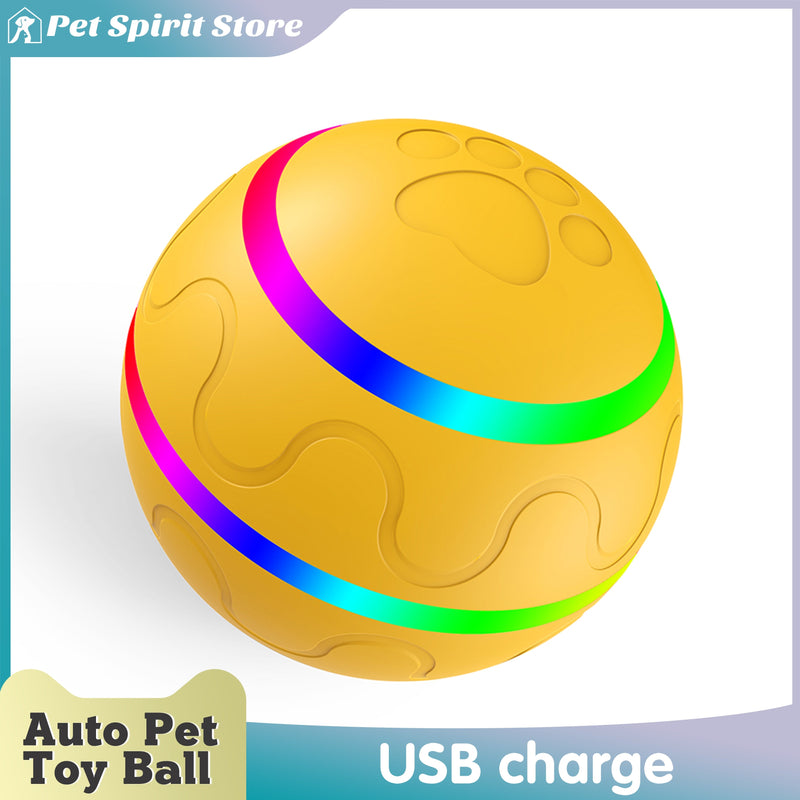 USB Rechargeable Smart Pet Toy Ball – Interactive Play for Dogs and Cats