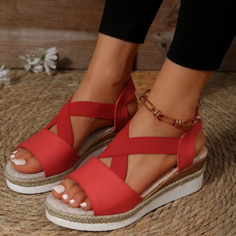 Dotmalls Summer Flat Wedge Heel Fish Mouth Casual Women’s Sandals