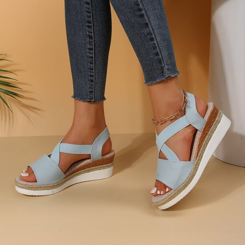 Dotmalls Summer Flat Wedge Heel Fish Mouth Casual Women’s Sandals