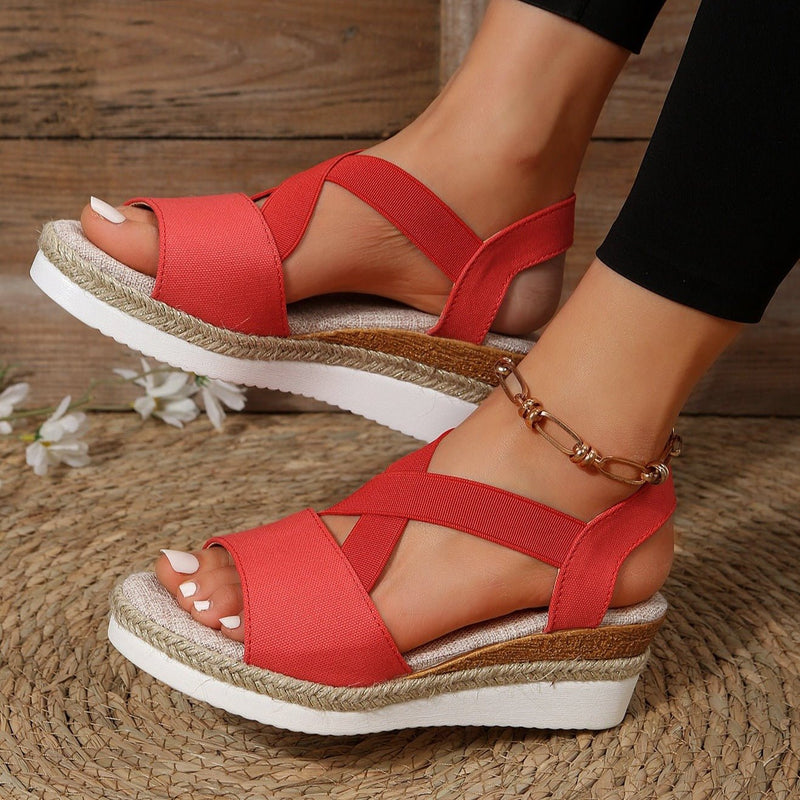 Dotmalls Summer Flat Wedge Heel Fish Mouth Casual Women’s Sandals