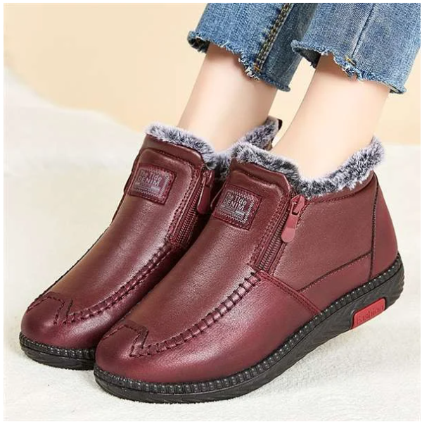 Women’s Leather Non-Slip Zipper Ankle Boots