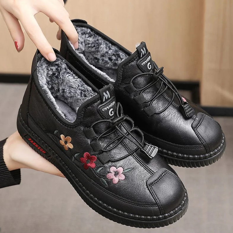 Women’s Leather Non-Slip Zipper Ankle Boots