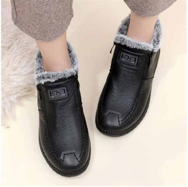 Women’s Leather Non-Slip Zipper Ankle Boots