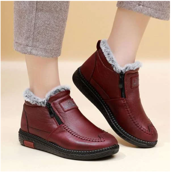 Women’s Leather Non-Slip Zipper Ankle Boots