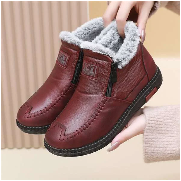 Women’s Leather Non-Slip Zipper Ankle Boots